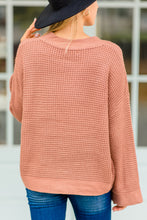 Load image into Gallery viewer, Easy Days Ahead Ash Rose Pink Waffle Sweater