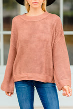 Load image into Gallery viewer, Easy Days Ahead Ash Rose Pink Waffle Sweater