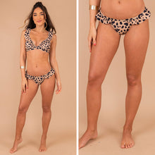Load image into Gallery viewer, Under The Palms Brown Leopard Bikini Bottoms
