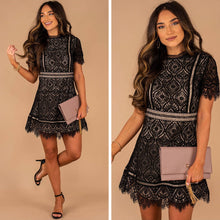 Load image into Gallery viewer, All Good Things Black Lace Dress