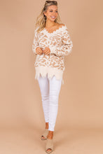 Load image into Gallery viewer, Always On The Move Natural White Leopard Sweater