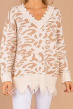 Load image into Gallery viewer, Always On The Move Natural White Leopard Sweater