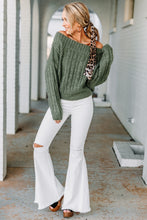 Load image into Gallery viewer, The Best Thing Moss Green Cable Knit Sweater