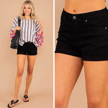 Load image into Gallery viewer, I've Got A Plan Black Denim Shorts