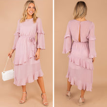 Load image into Gallery viewer, All Yours Lavender Purple Tiered Midi Dress