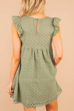 Load image into Gallery viewer, Couldn't Be Sweeter Sage Green Eyelet Dress