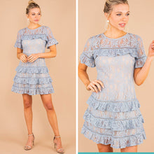 Load image into Gallery viewer, It's All You Need Blue Lace Dress