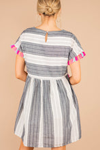 Load image into Gallery viewer, Counting On You Charcoal Gray Tassel Dress