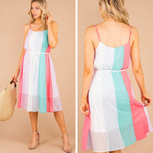 Load image into Gallery viewer, Spring Appreciation Light Blue Striped Dress