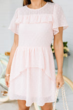 Load image into Gallery viewer, It's The Best Day Peach Pink Swiss Dot Dress