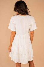 Load image into Gallery viewer, Here Comes The Sun Oatmeal White Button Down Dress