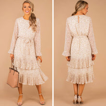 Load image into Gallery viewer, Heartbreaker White Floral Midi Dress