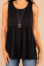 Load image into Gallery viewer, Better With You Black Babydoll Tank