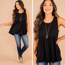 Load image into Gallery viewer, Better With You Black Babydoll Tank
