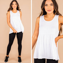 Load image into Gallery viewer, Better With You White Babydoll Tank