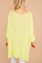 Load image into Gallery viewer, Don't Waste A Moment Neon Lime Oversized Sweater