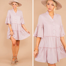 Load image into Gallery viewer, Take You In Mauve Pink Ruffled Dress