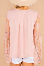 Load image into Gallery viewer, Love The Romance Blush Pink Bell Sleeve Top