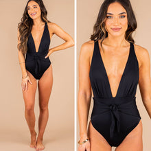 Load image into Gallery viewer, Nautical News Black One Piece Swimsuit