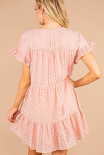 Load image into Gallery viewer, Talk About Sweet Blush Pink Eyelet Dress