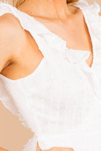 Load image into Gallery viewer, Need You More White Ruffled Dress