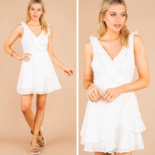 Load image into Gallery viewer, Need You More White Ruffled Dress
