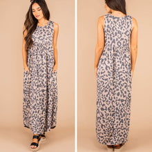 Load image into Gallery viewer, Get What You Want Taupe Brown Leopard Maxi Dress