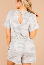 Load image into Gallery viewer, Feeling At Ease Oatmeal White Camo Romper