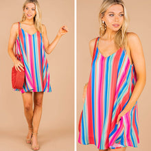 Load image into Gallery viewer, Here For The Sun Royal Blue Striped Dress