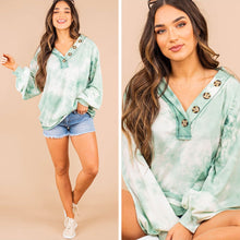 Load image into Gallery viewer, You're A Winner Mint Green Tie Dye Top
