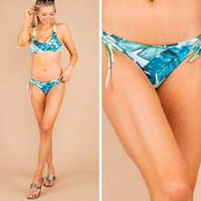 Load image into Gallery viewer, Around The World Green Palm Print Bikini Bottoms