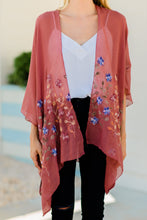 Load image into Gallery viewer, Get Inspired Copper Red Floral Embroidered Kimono