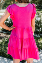 Load image into Gallery viewer, Stay With You Always Fuchsia Pink Tiered Dress