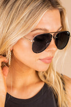 Load image into Gallery viewer, Quay Australia: High Key Rimless Gold w/ Teal Lens Sunglasses