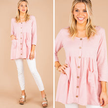 Load image into Gallery viewer, Start It Off Right Blush Pink Babydoll Tunic