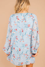 Load image into Gallery viewer, A Happy Place Light Blue Floral Dress
