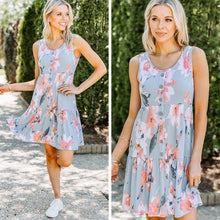Load image into Gallery viewer, What A Lovely Life Light Blue Floral Dress