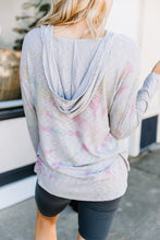 Load image into Gallery viewer, Take A Bow Gray Tie Dye Hoodie