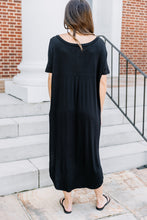 Load image into Gallery viewer, Just What You Wanted Black Midi Dress