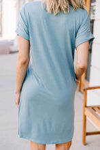Load image into Gallery viewer, Catch My Drift Light Sage Green T-shirt Dress