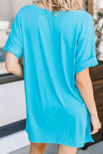 Load image into Gallery viewer, Make Your Life Easy Ice Blue V-neck Top