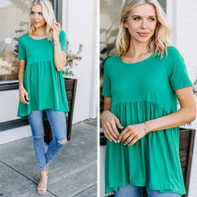 Load image into Gallery viewer, Make It Known Kelly Green Babydoll Top