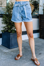 Load image into Gallery viewer, What You Need Light Blue Denim Paperbag Shorts
