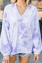 Load image into Gallery viewer, Happy To Be Here Lavender Purple Tie Dye Hoodie