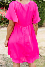 Load image into Gallery viewer, Never Give Up Hot Pink Babydoll Dress