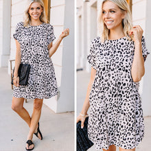 Load image into Gallery viewer, Where You Are Taupe Brown Leopard Dress