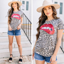 Load image into Gallery viewer, Bite Your Tongue Taupe Brown Leopard Top