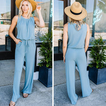 Load image into Gallery viewer, Feeling So Free Slate Blue Jumpsuit