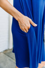 Load image into Gallery viewer, In Your Feelings Mid Navy Blue Flared Dress