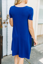 Load image into Gallery viewer, In Your Feelings Mid Navy Blue Flared Dress